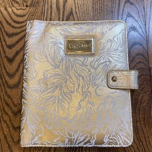 Lilly Pulitzer gold foiled agenda cover